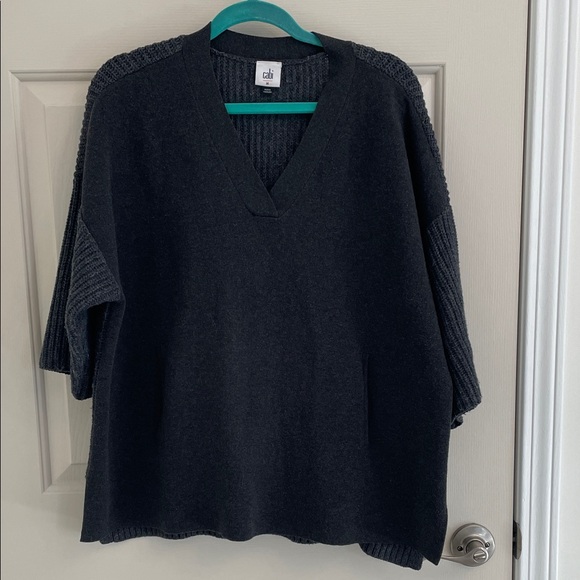 CAbi Charcoal V-Neck Sweater - Picture 1 of 9